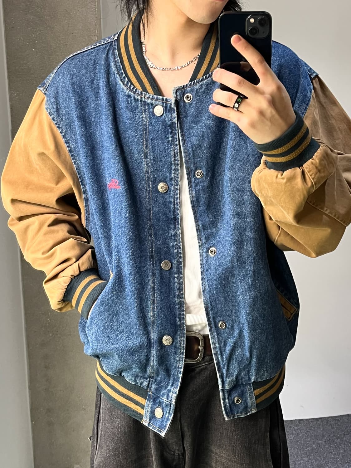 던브룩 데님 바시티 자켓 상품이미지3