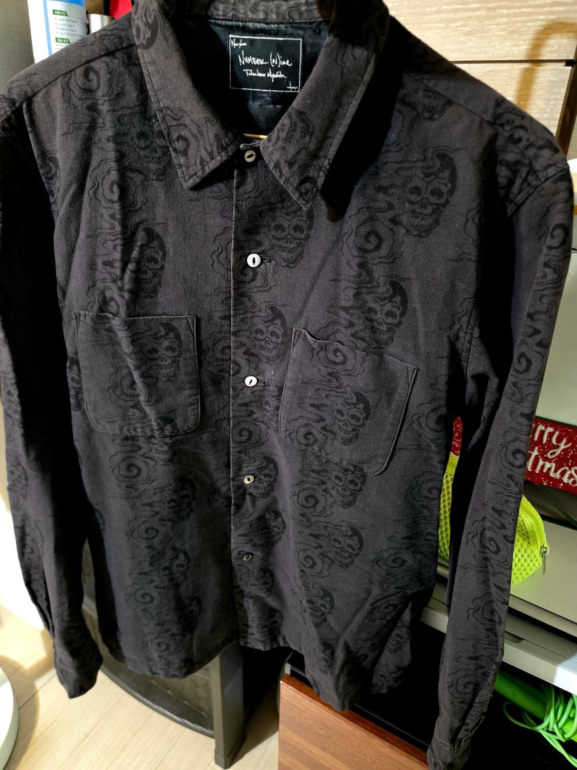넘버나인 X magical design 06aw noir 스컬 셔츠 상품이미지1