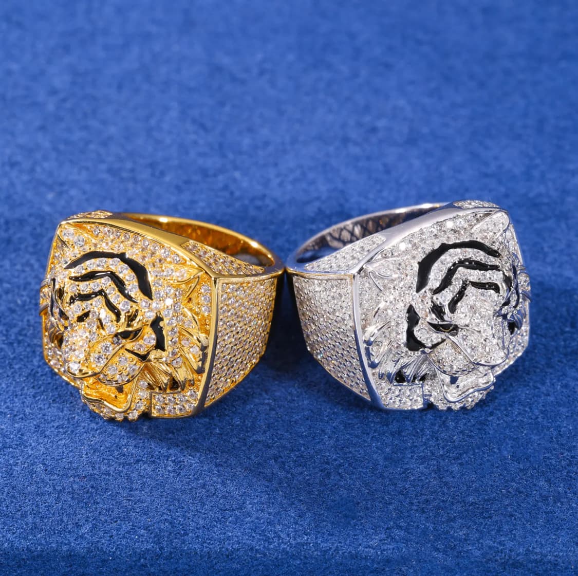 Oceaonra 남성용 3D 타이거 모이사나이트 반지 925 실버 상품이미지2