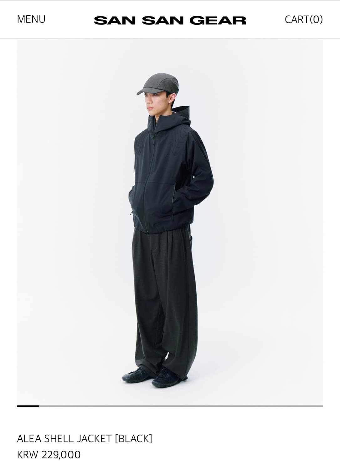 산산기어 ALEA SHELL JACKET [BLACK] 팝니다! 상품이미지5