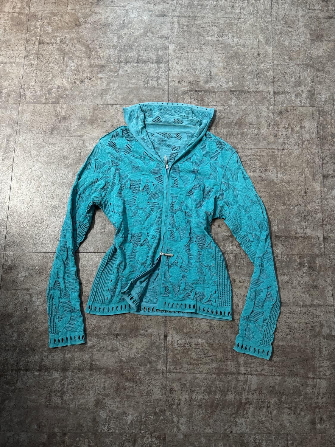 히로코 비스 레이스 투웨이 지퍼 가디건 상품이미지1