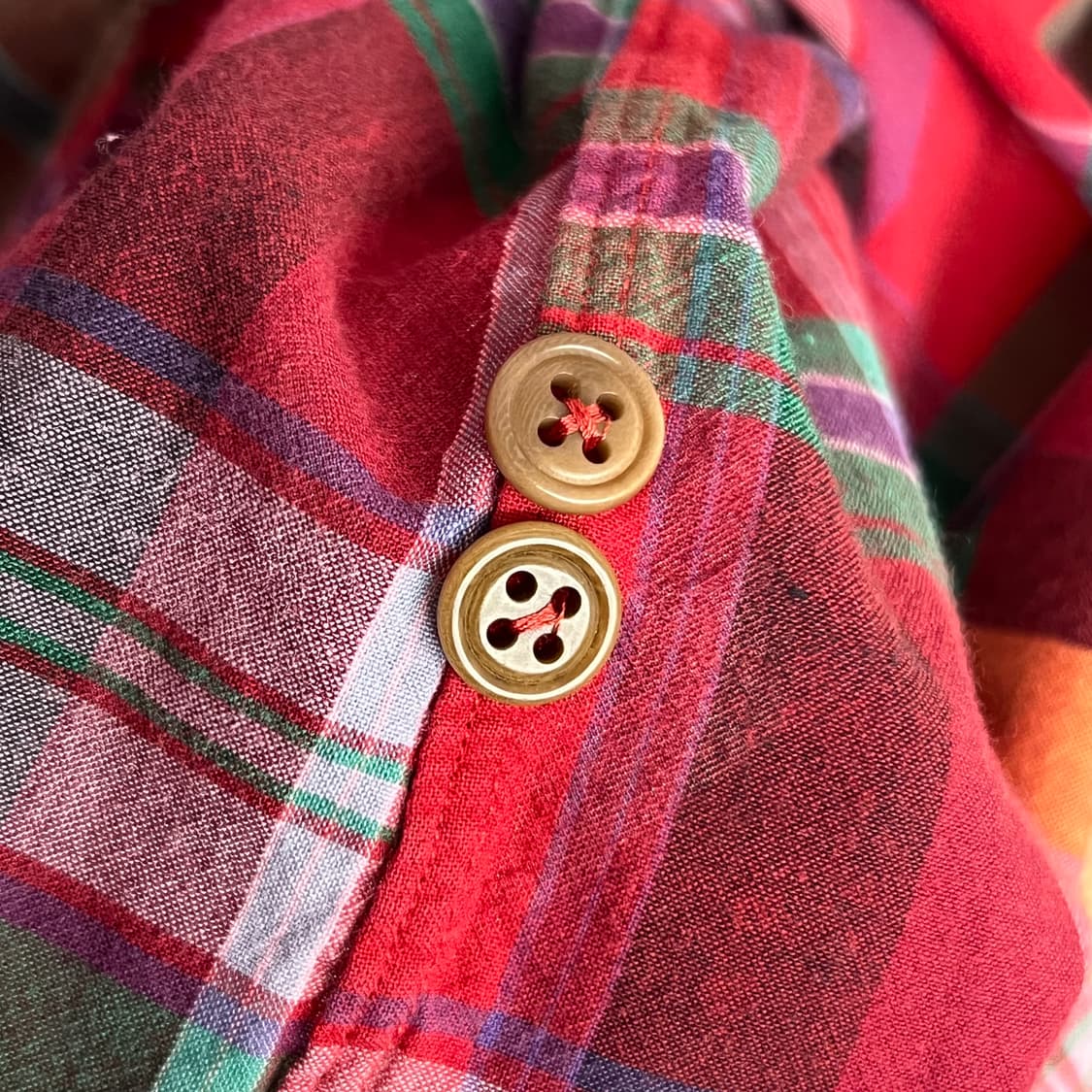 90‘s 폴로 마드라스 체크 반팔셔츠 상품이미지6