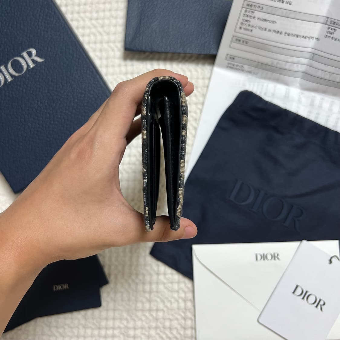 (새상품급 풀구성) 디올 오블리크 장지갑 상품이미지4