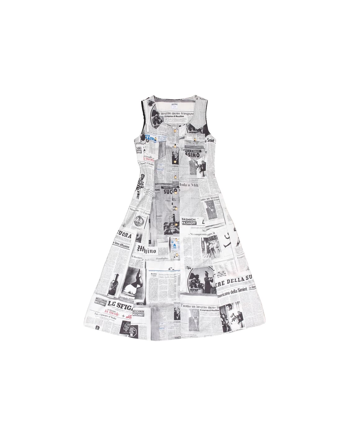 90s Moschino newspaper dress 상품이미지1