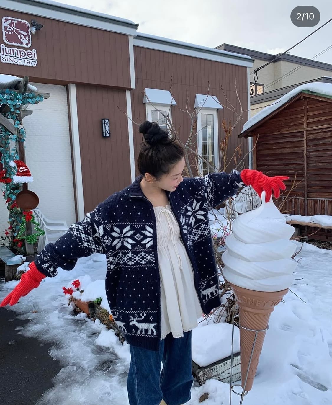 (최종가격/새상품)위드아웃썸머 눈꽃 집업 가디건 상품이미지5