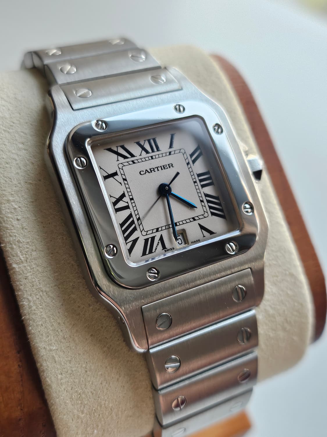 까르띠에 산토스 갈베 라지 스틸 쿼츠 상품이미지1