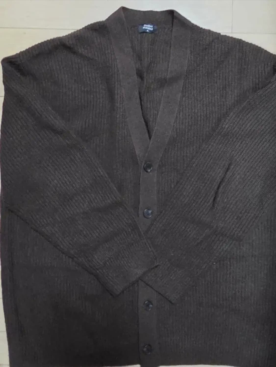 무탠다드 램스울 오버사이즈 가디건 초코브라운 xl 상품이미지1