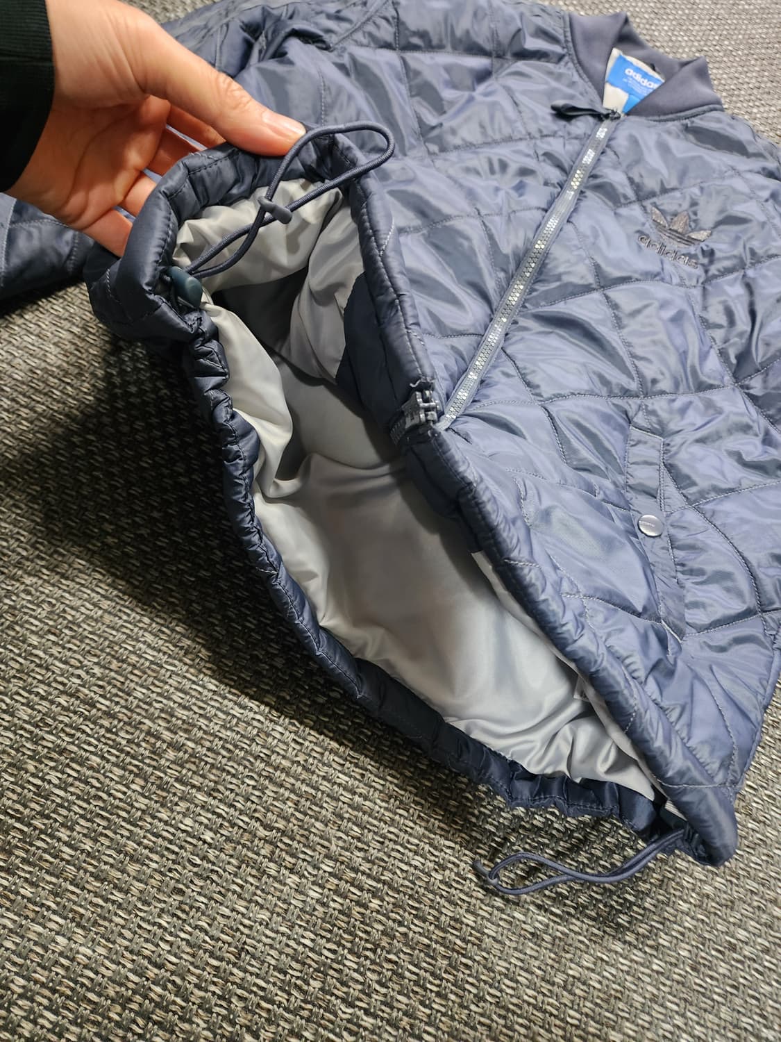 아디다스 퀼팅 블루종 자켓 85사이즈  상품이미지5