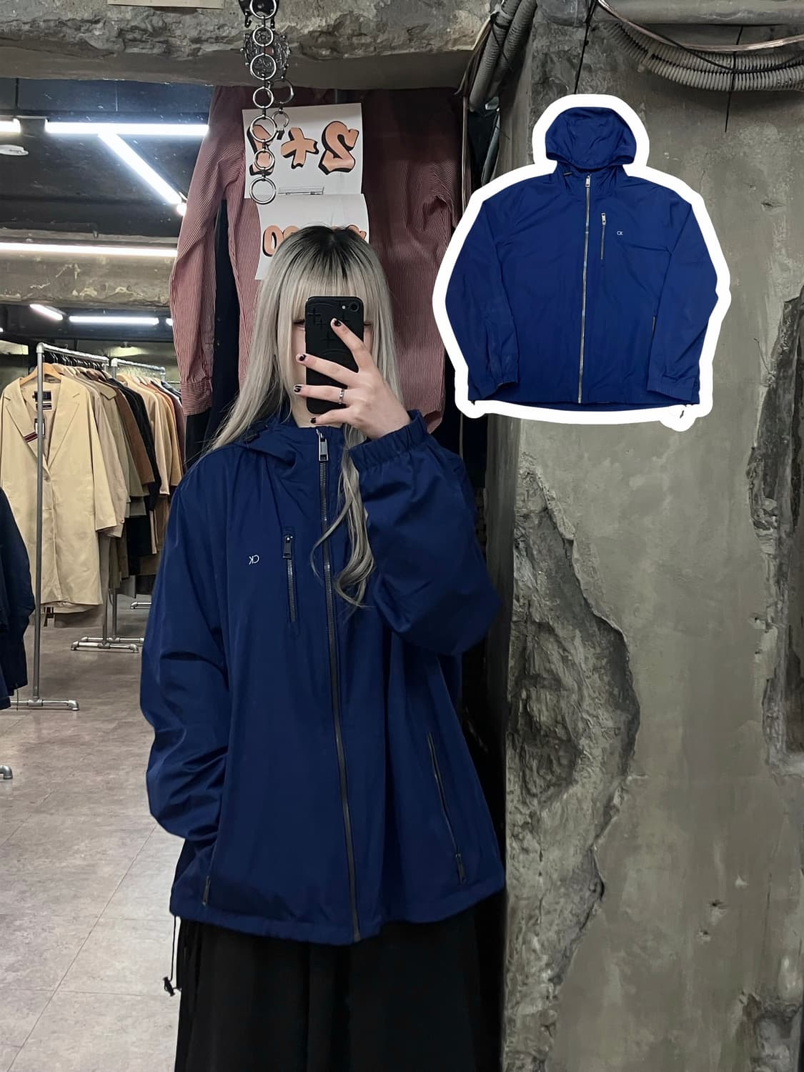 켈빈클라인 바람막이 점퍼 네이비 XL #csz3091 상품이미지1