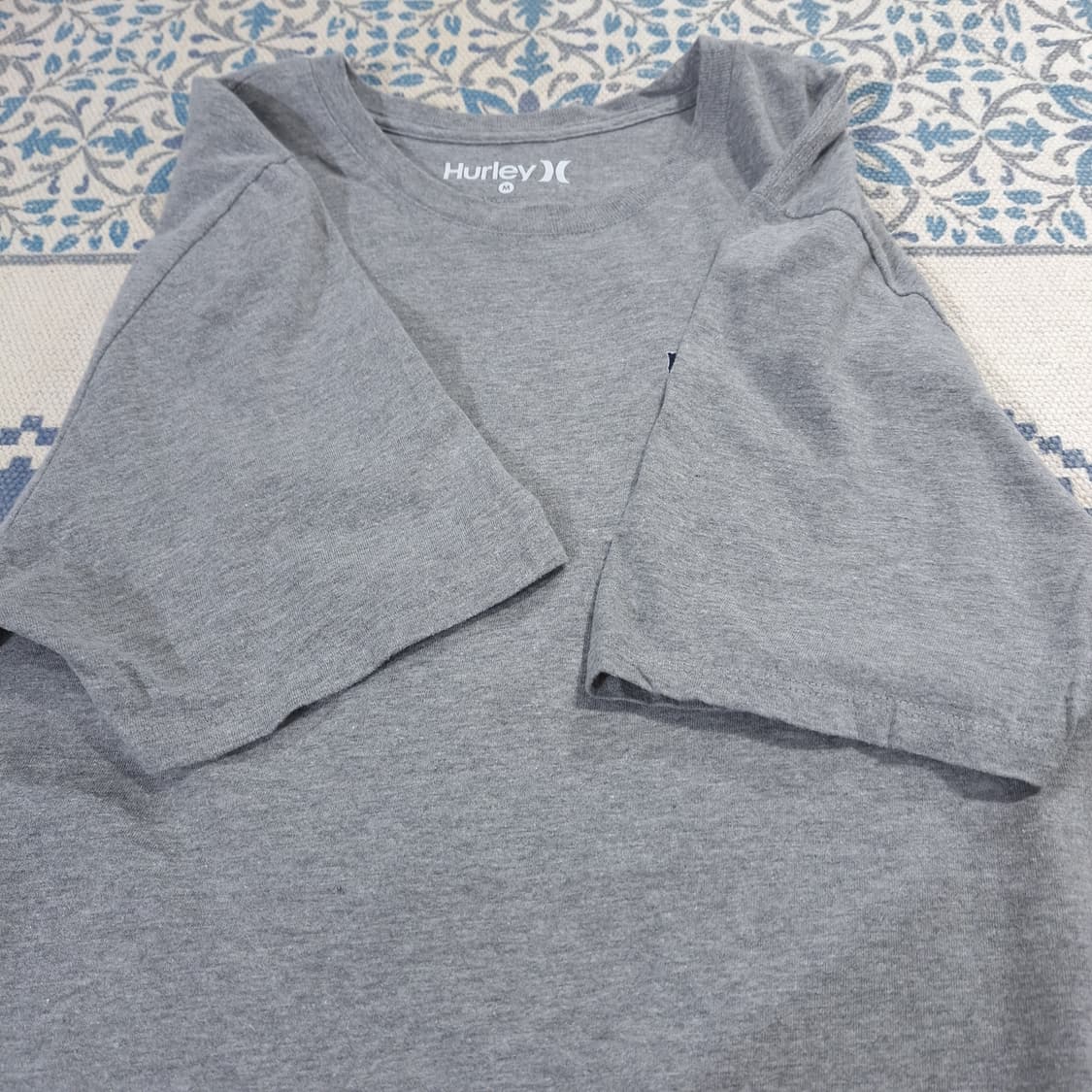 HURLEY 헐리 그레이 블랙 프린팅로고 코튼블렌드 반팔 티셔츠 M 상품이미지5