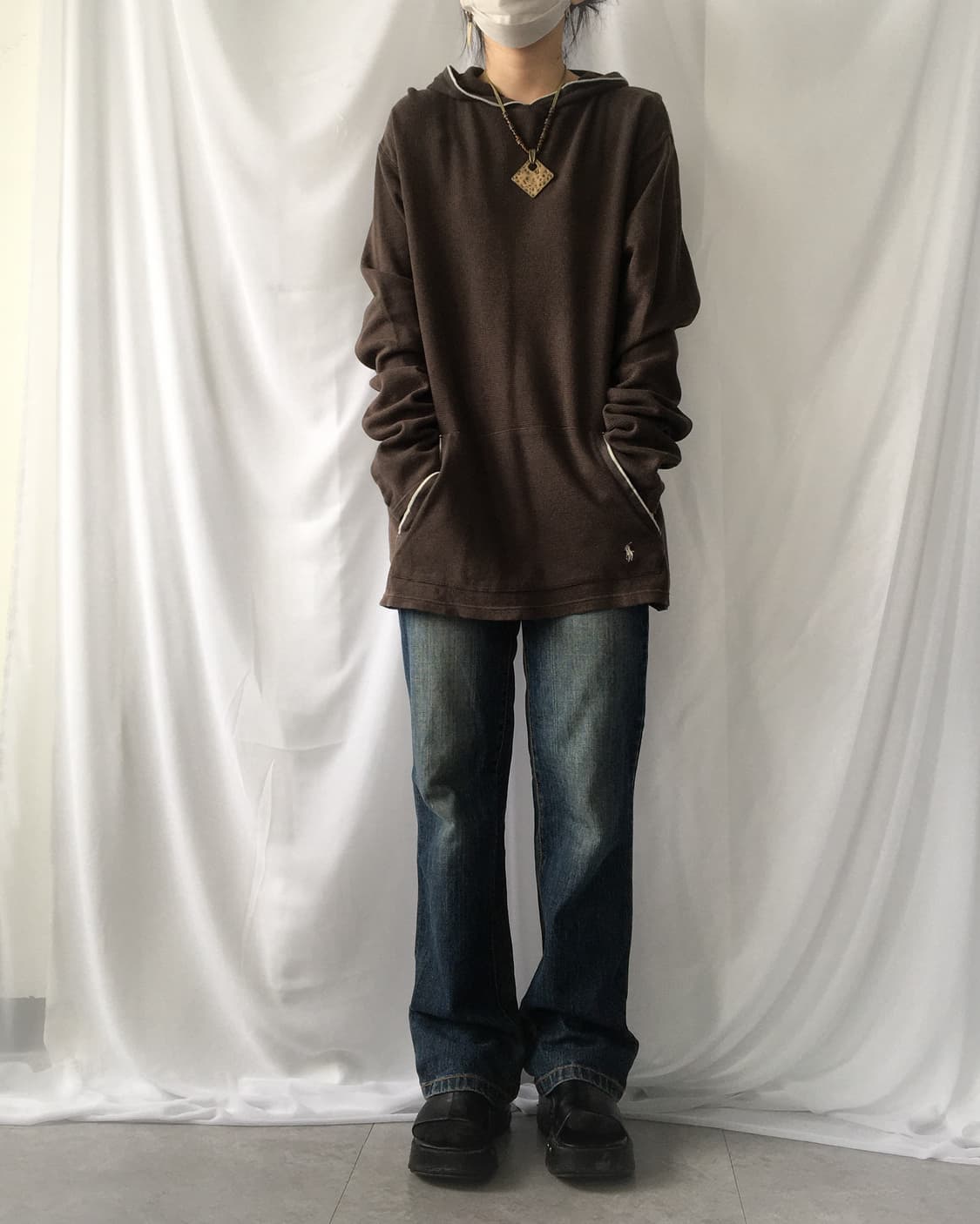 Polo waffle hood sleeve 상품이미지6