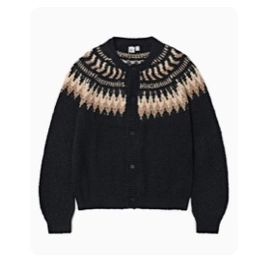 파르티멘토 알파카 모헤어 니트 노르딕 가디건 블랙 상품이미지1