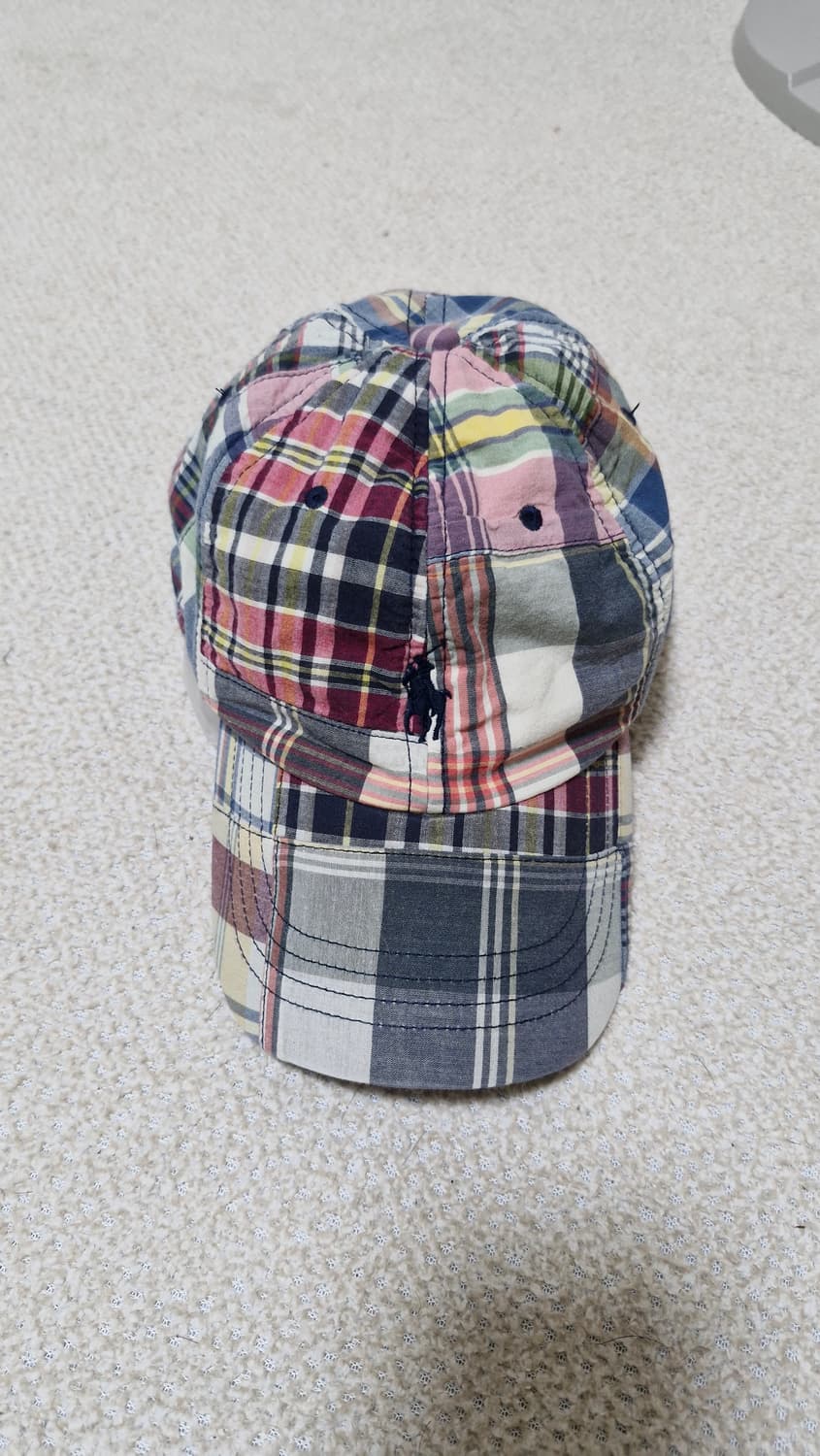 폴로 랄프로렌 빈티지 마드라스 체크 패치워크 볼캡 상품이미지1