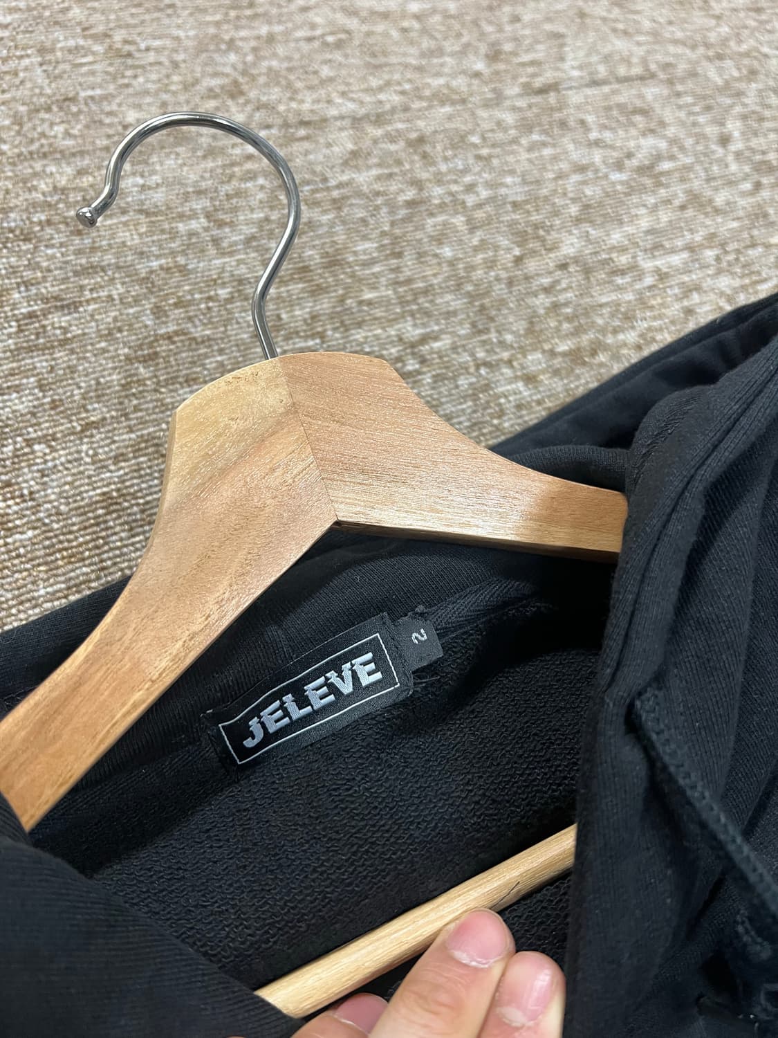 짐웨어 제이엘브 블랙 후드티 사이즈 2 상품이미지4