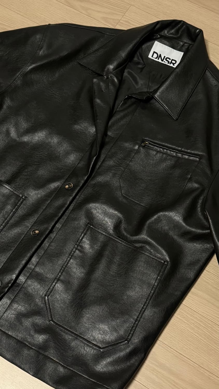DNSR 디앤에스알 디앤써 레더 가죽 클래시 워크 자켓 블랙 XL 상품이미지3