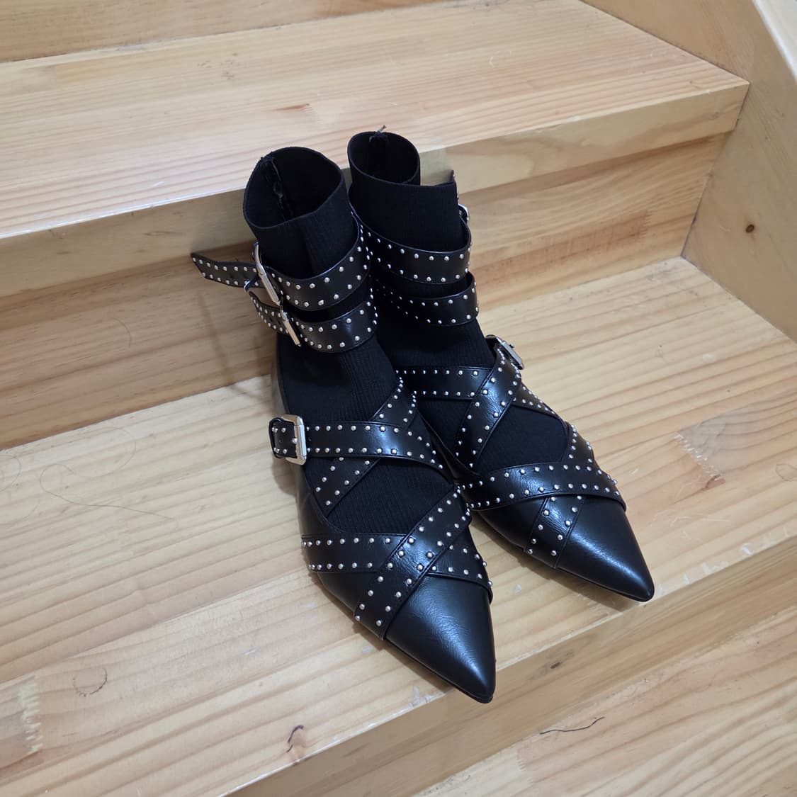 ZARA 스틸레토 부츠 자라 스트랩워커 상품이미지5