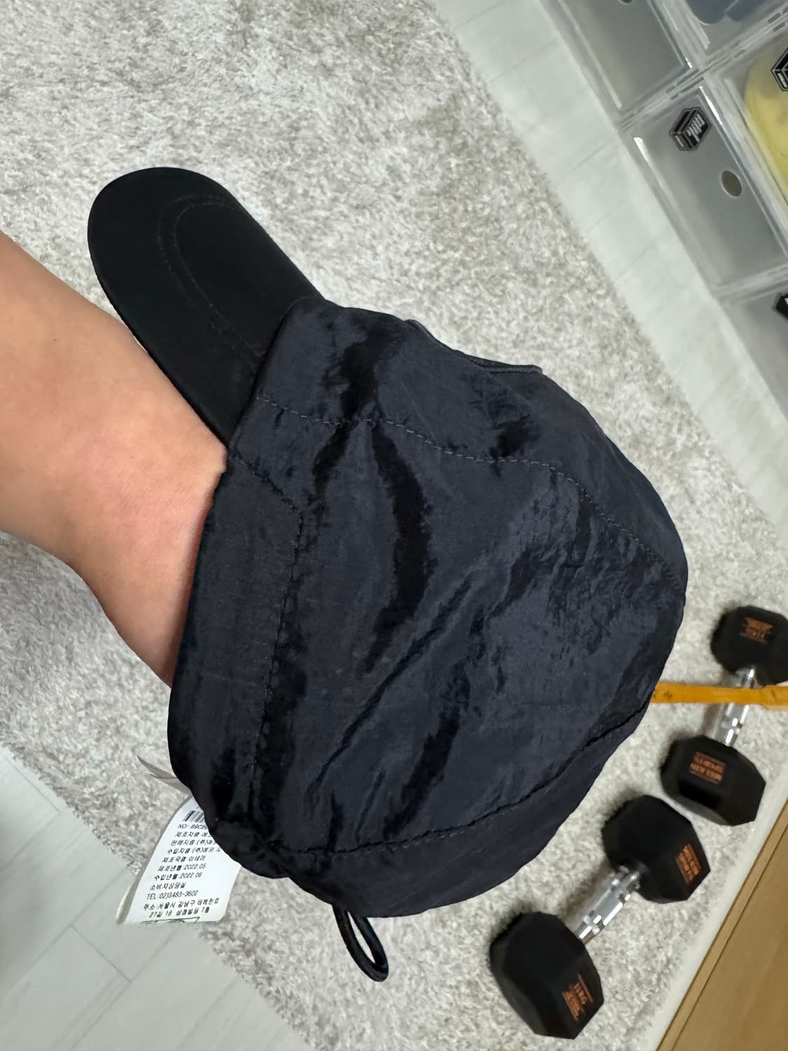 [xl] 스톤 아일랜드 99576 나일론 메탈 6-패널 캡 블랙 상품이미지3