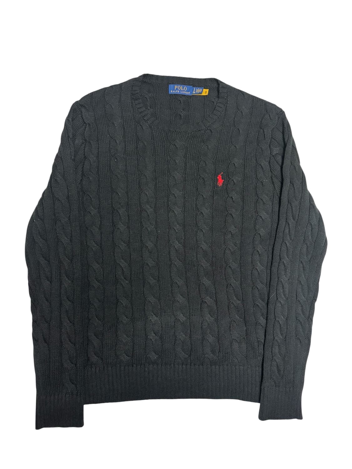[정품] 폴로 랄프로렌 블랙 케이블 꽈배기 니트 S 상품이미지1