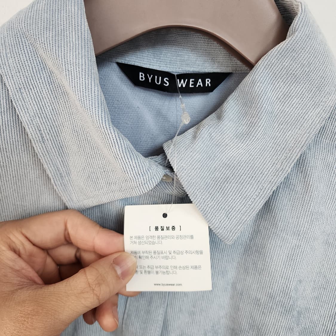 BYUS WEAR 블루 스트라이프 셔츠 상품이미지8