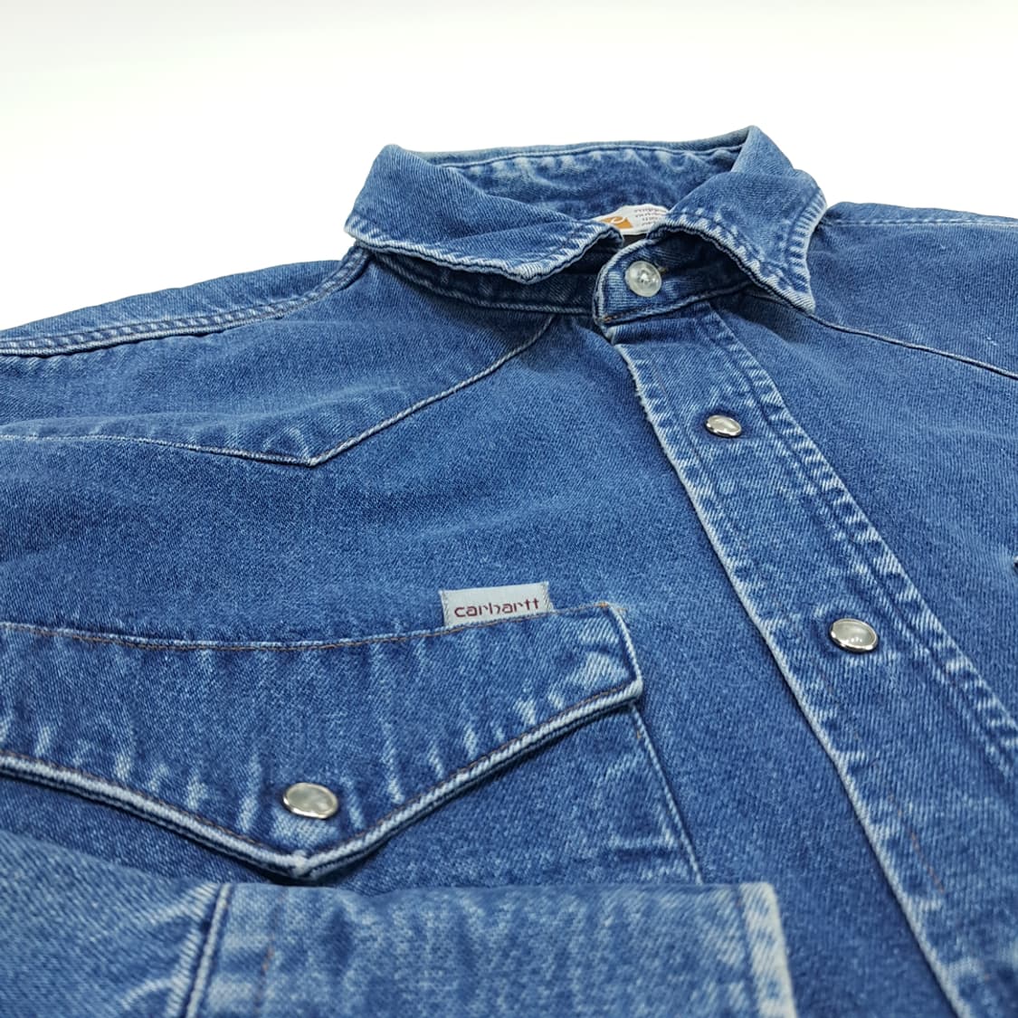 CN672 XL 칼하트 데님 긴팔 웨스턴 셔츠 남방 상품이미지5
