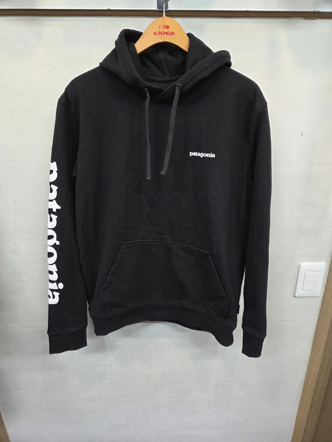 파타고니아 텍스트로고 기모 후드티 M 레귤러  상품이미지1