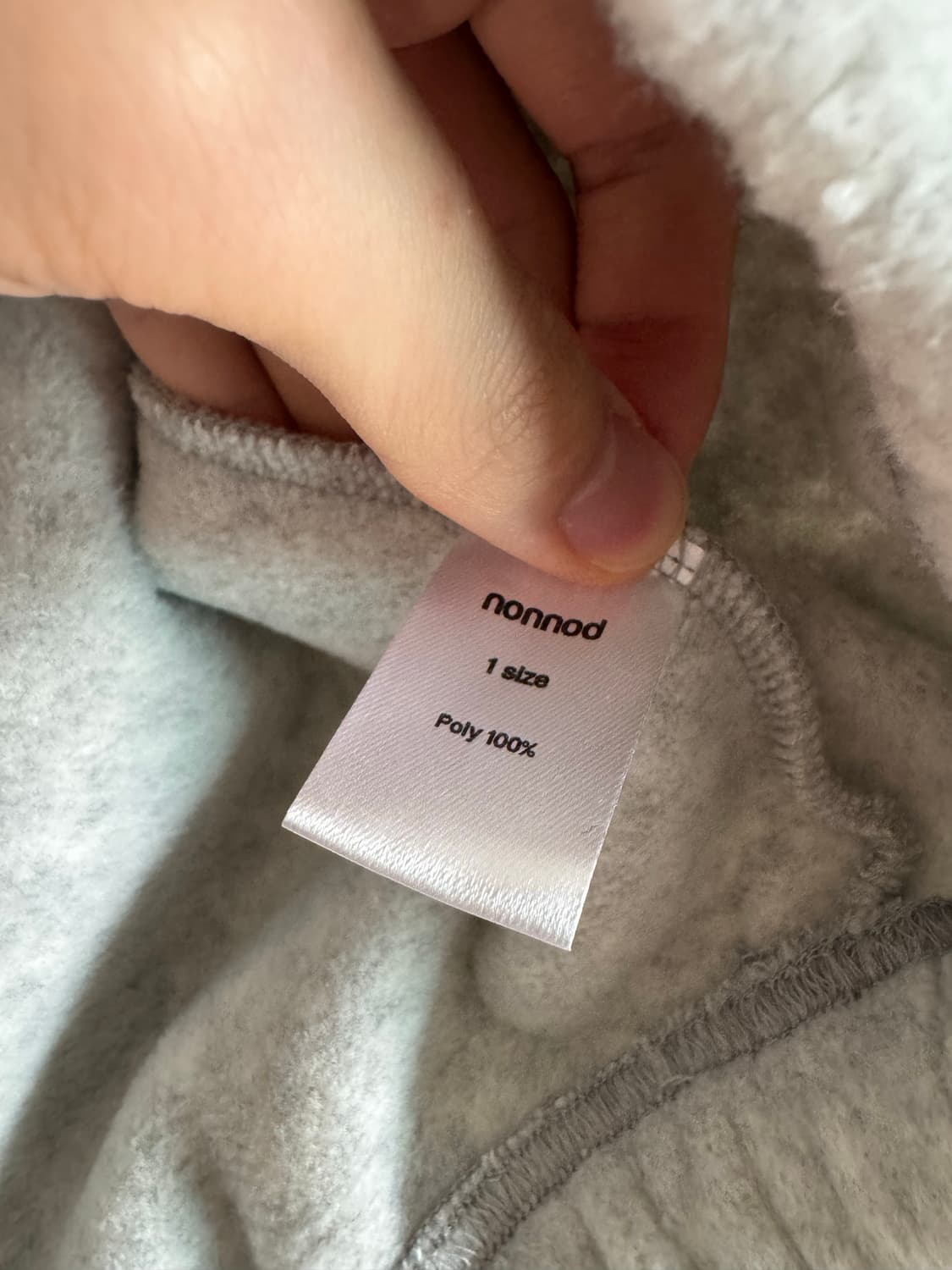 (1) 논노드 하프 집 플리스 클라우드 화이트 상품이미지5