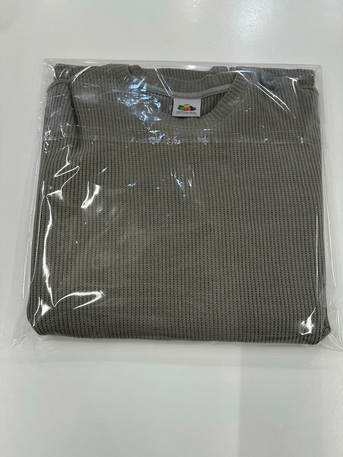 [OS]언타이틀드 아이딜 와플 롱슬리브 세이지그린 상품이미지3