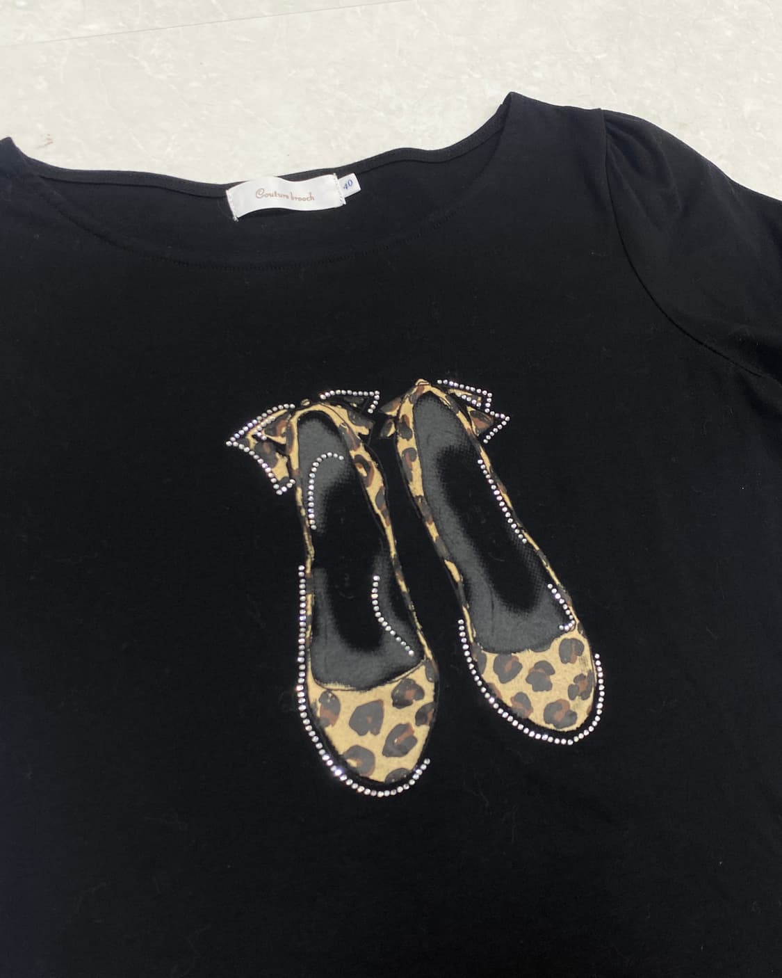 Gyaru Leopard Shoes t-shirt 상품이미지5
