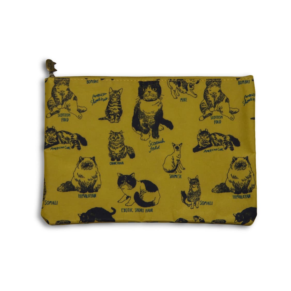 Mustard Cat Print pouch 상품이미지1