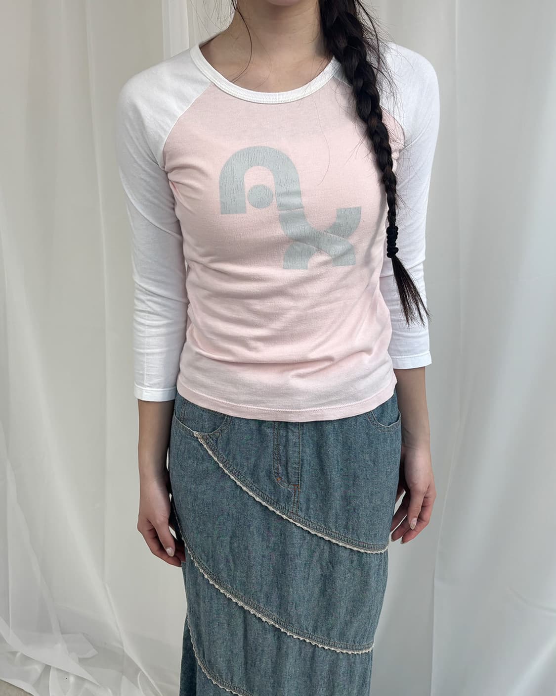 ARMANI EXCHANGE lovely pink raglan tee 상품이미지1