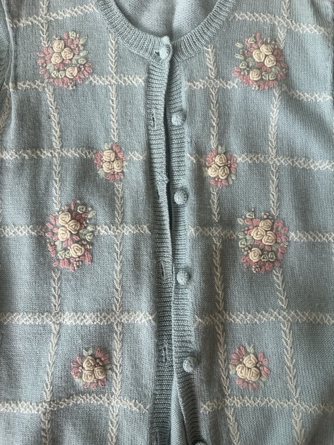 빈티지 소라 폼폼 가디건 상품이미지5