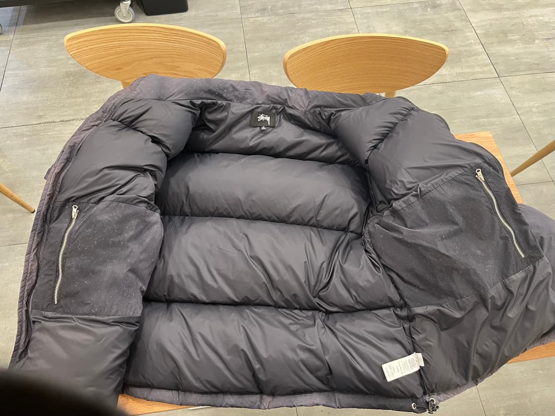 [M] 스투시 리사이클 나일론 다운 퍼퍼 빈티지 블랙 상품이미지7