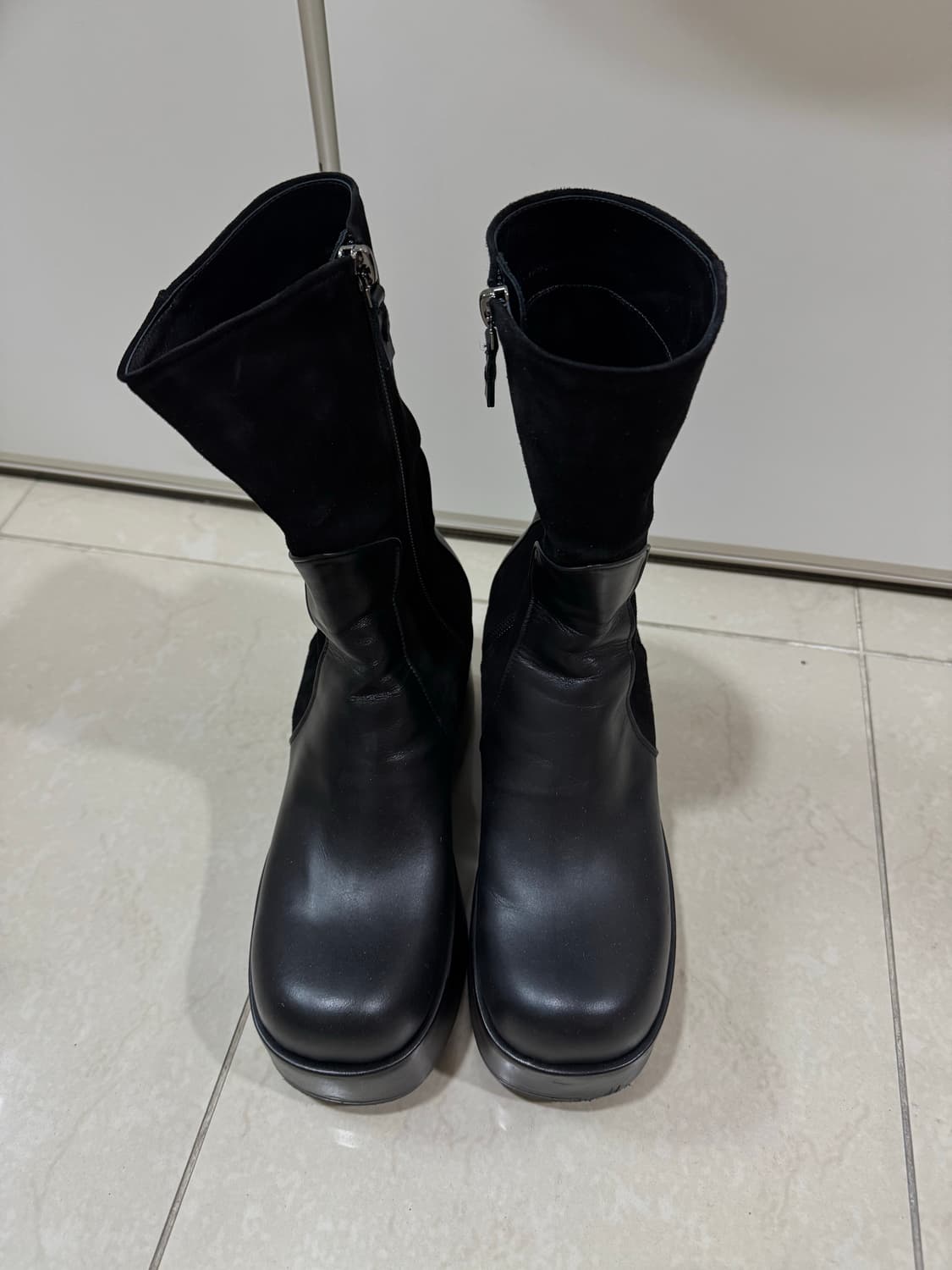 큐리티 C ROUND TOE SHORT BOOTS_BLACK 상품이미지8