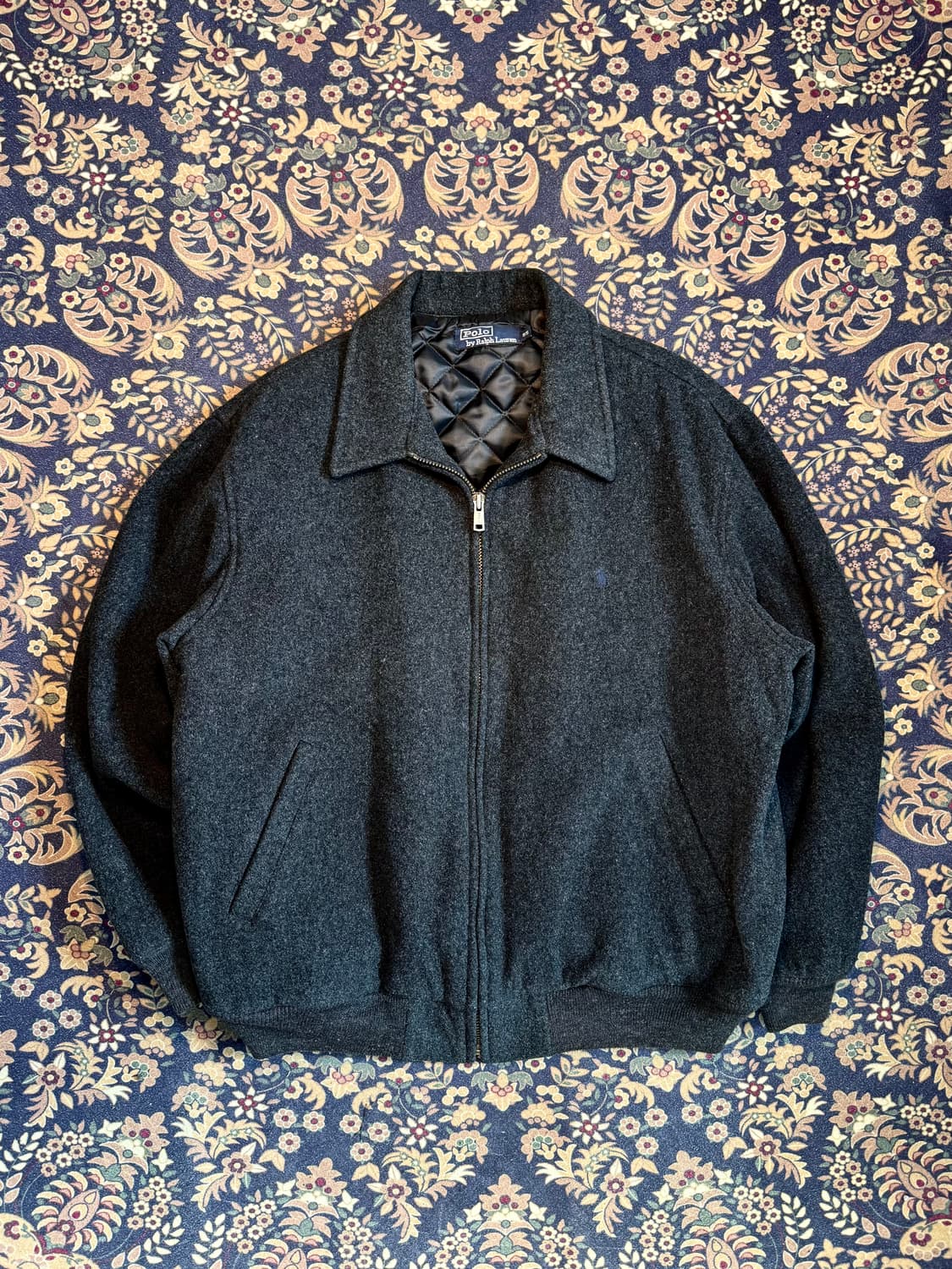 90s 폴로 울 블루종 스윙탑 상품이미지1