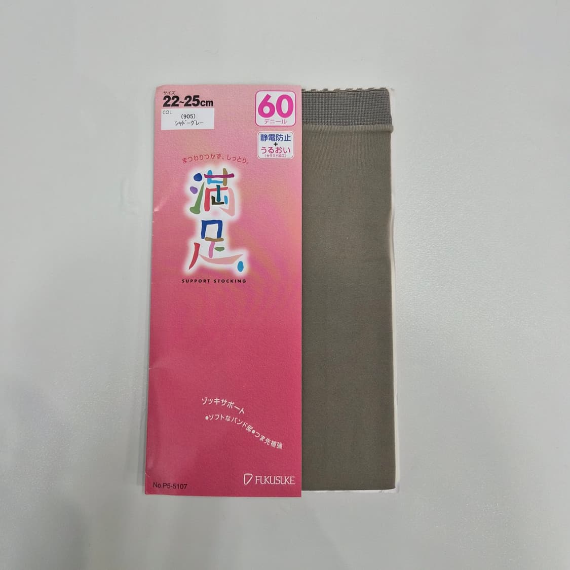 FUKUSKE 샤도우그레이 오버니삭스 스타킹 상품이미지4