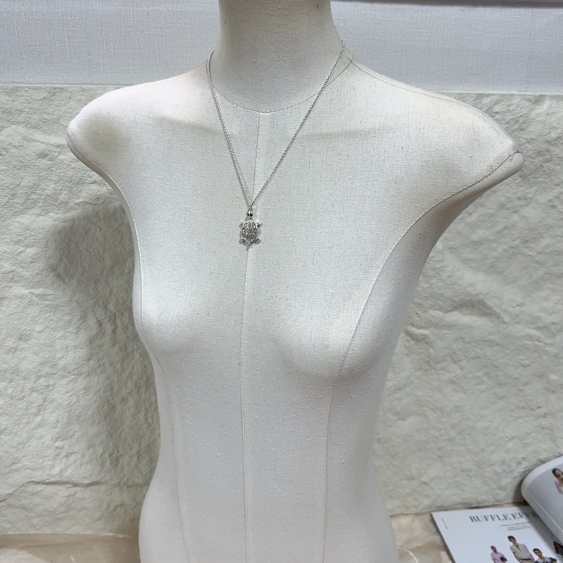 빈티지 거북이 큐빅 목걸이 상품이미지1