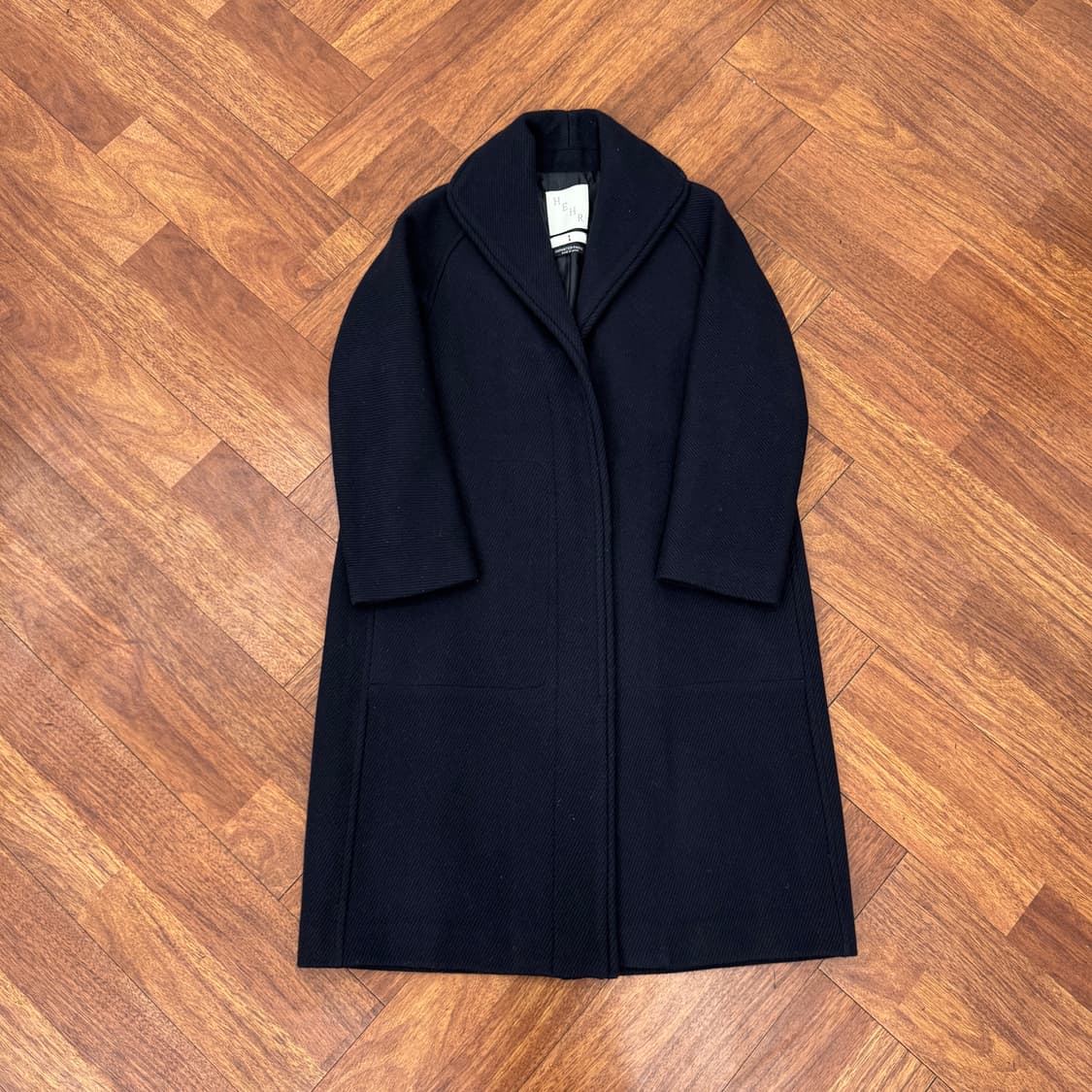 FREE 여성용 HEHR 재팬 패브릭 네이비 코트  상품이미지1