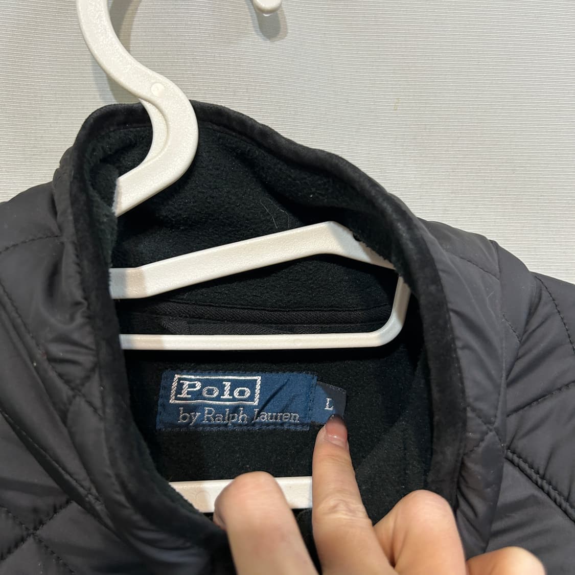 폴로 랄프로렌 남성 퀄팅 자켓 L 105정도 블랙 상품이미지2