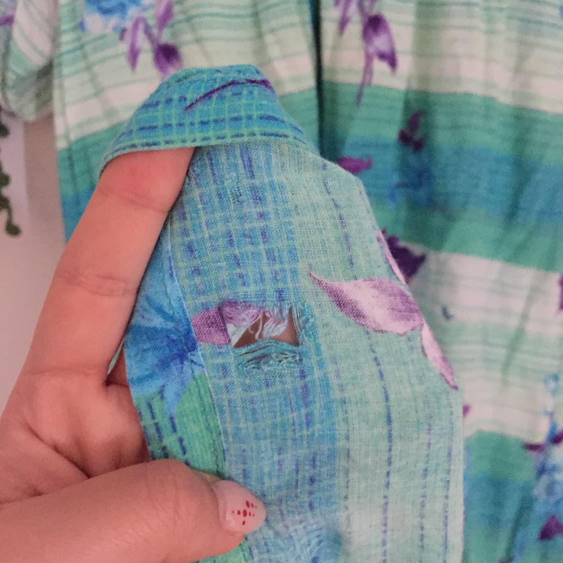 하구미 청록색 여름용 반팔 롱원피스 상품이미지4