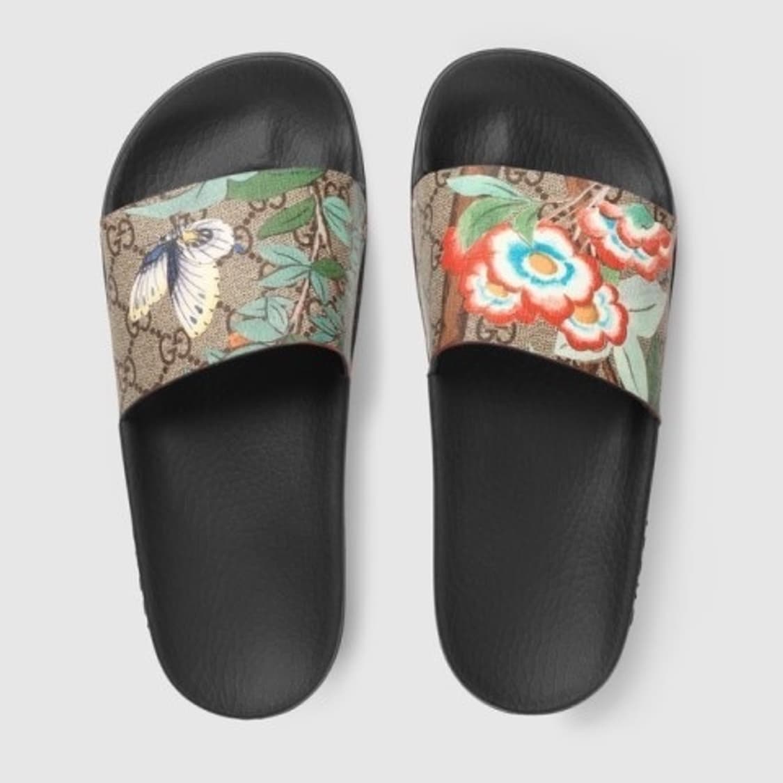 구찌 슈프림 티안 플라워 로고 슬라이드 슬리퍼 샌들 3 상품이미지1