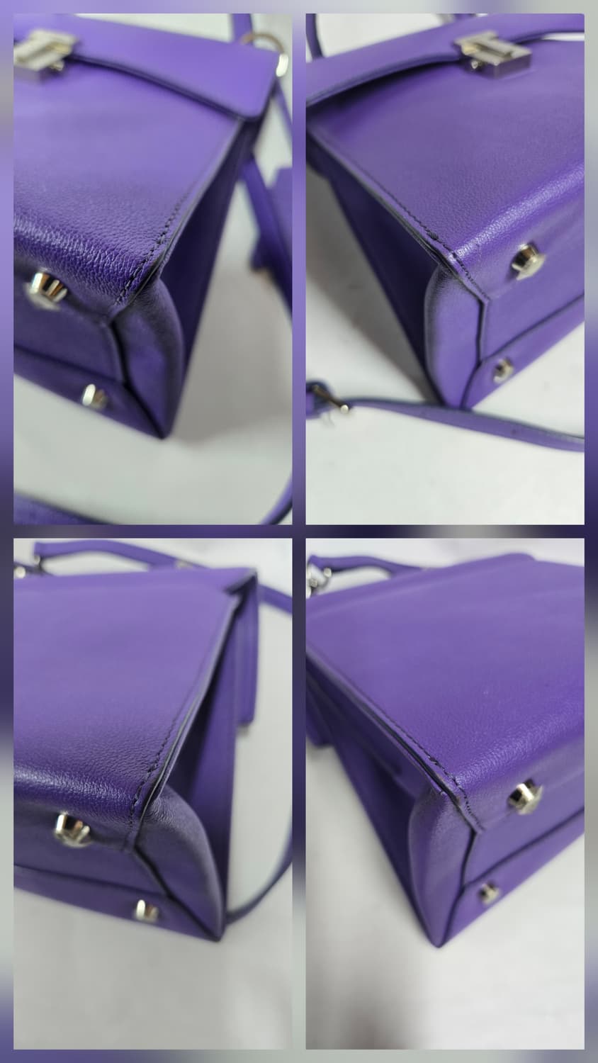 아.테스토니 보라색 사첼백 토트 크로스백 상품이미지4