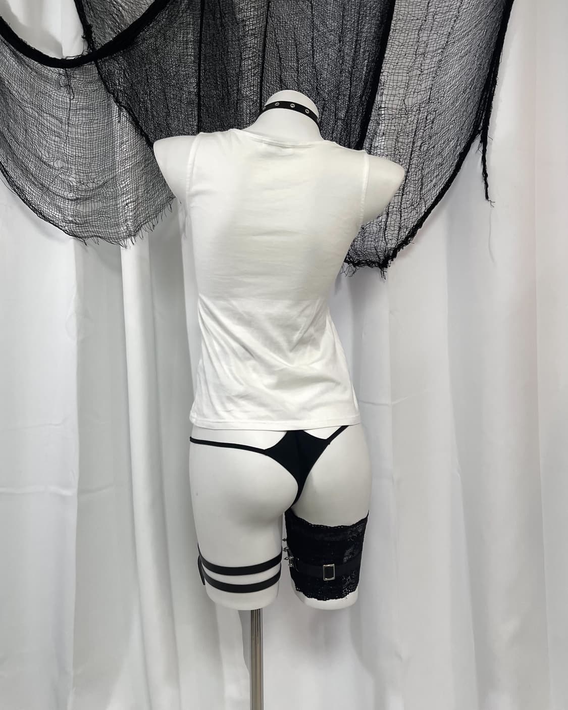 white lace sleeveless 상품이미지4