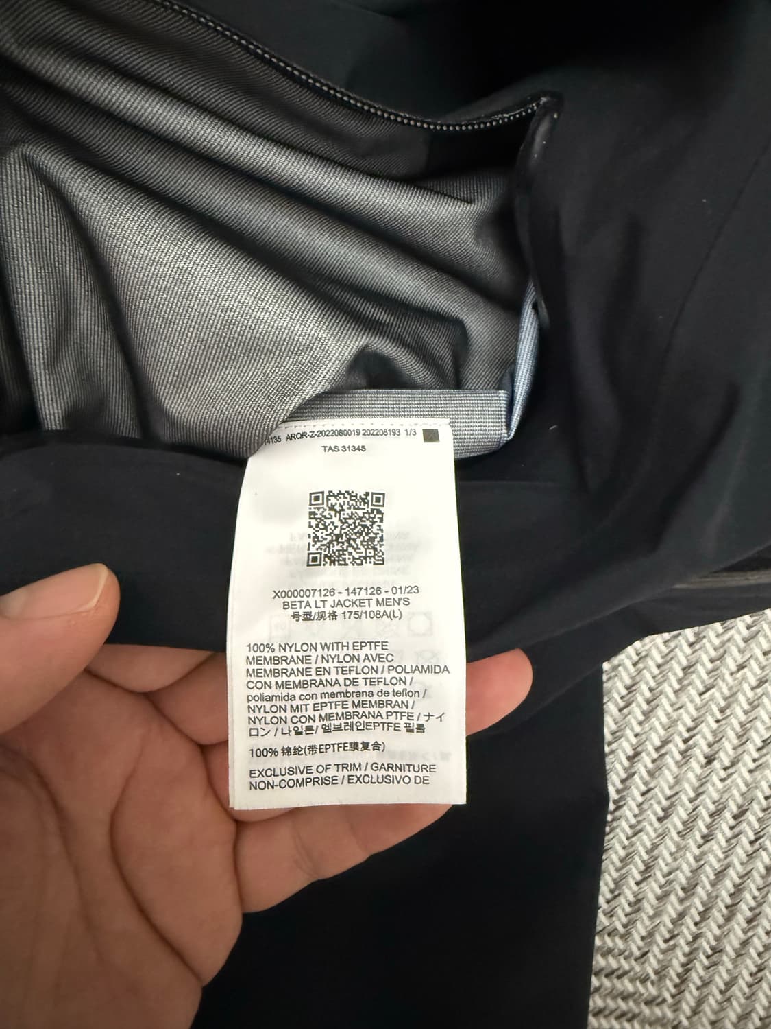 아크테릭스 베타LT 블랙 L사이즈 상품이미지4