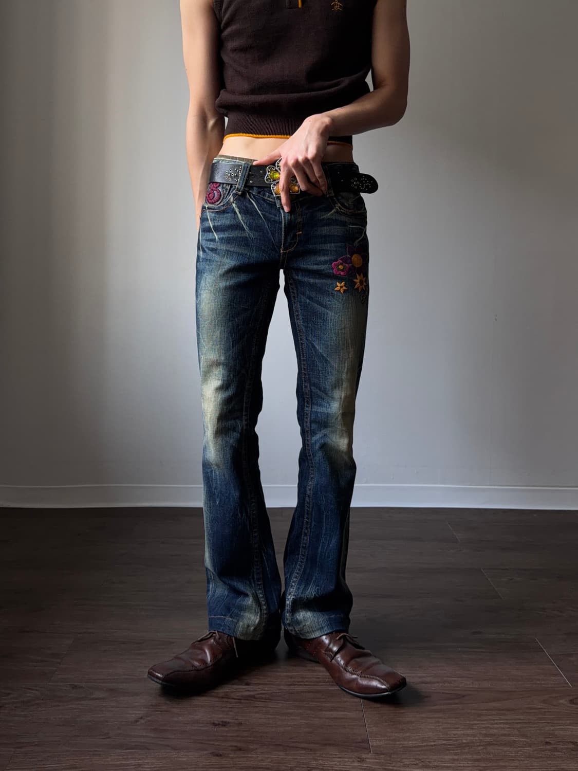 Studio R.P 큐티 & 워시드 슬림 플레어 진 상품이미지4