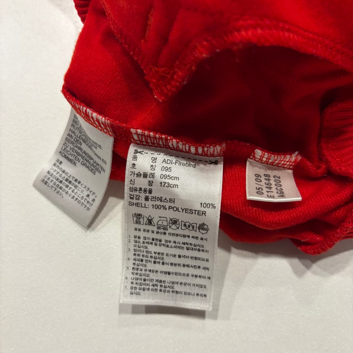 [95] 09s 아디다스 파이어버드 빨간색 3선 트랙탑 져지 C545 상품이미지7