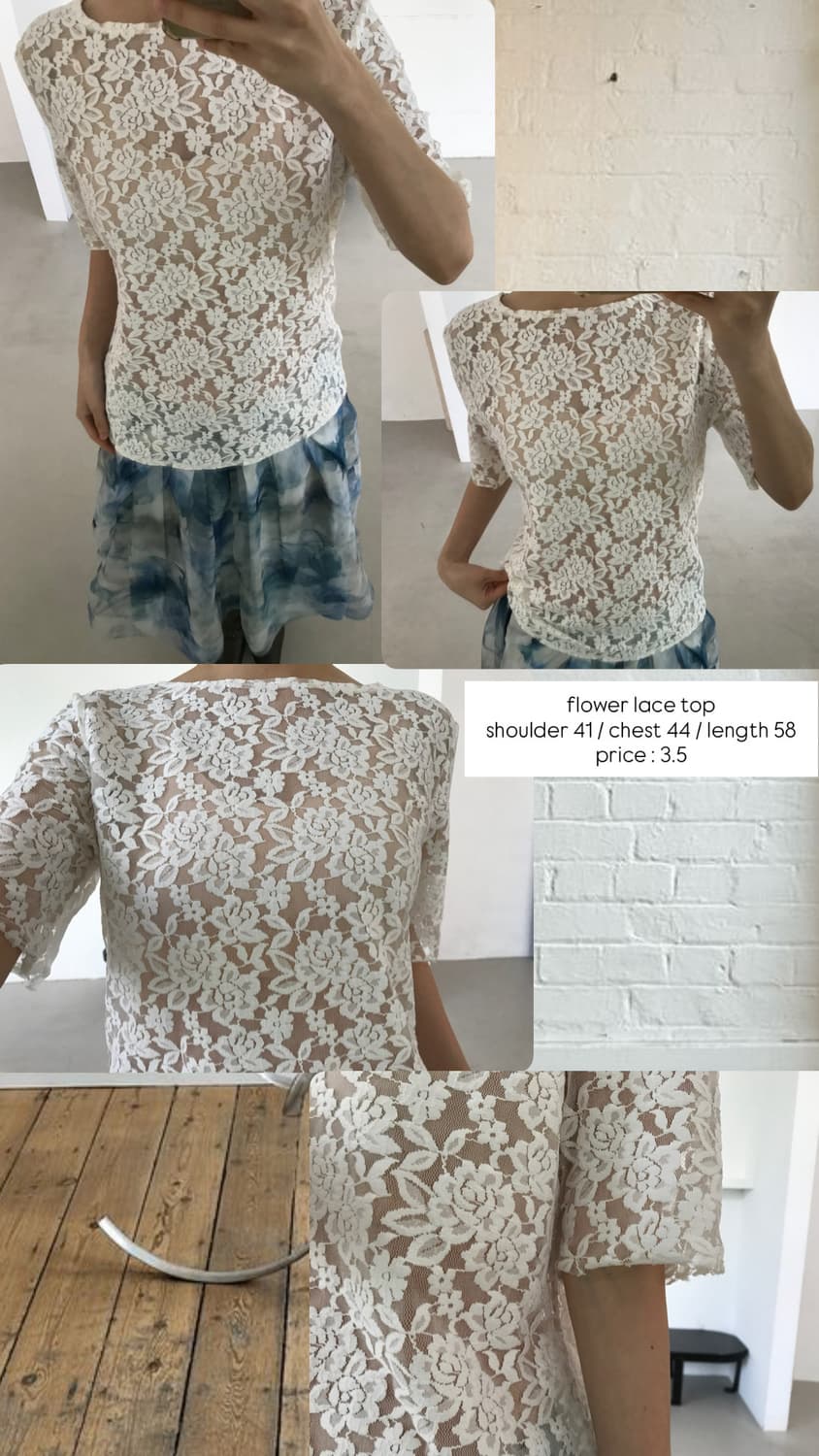vintage lace top 상품이미지8