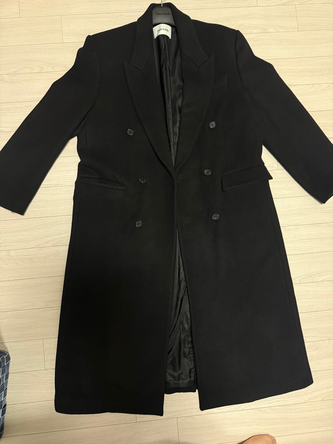 25fw토니웩 캐시미어더블브레스티드 코트 블랙m 상품이미지1