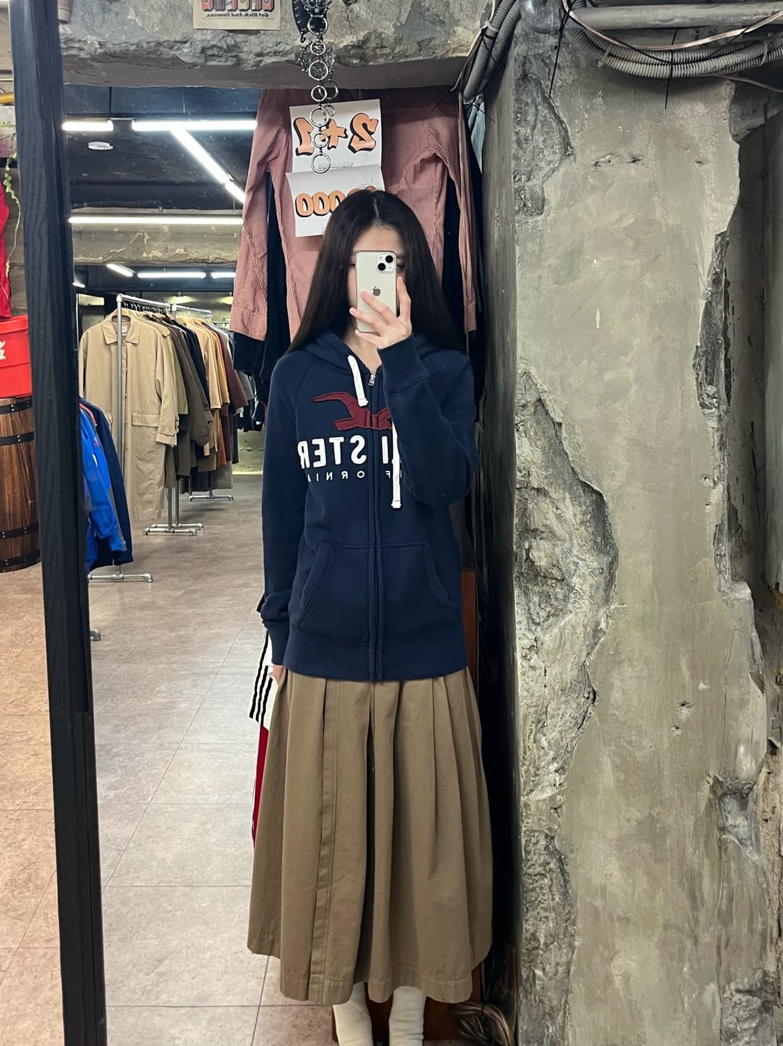 홀리스터 기모 후드집업 네이비 XS #csz2972 상품이미지2