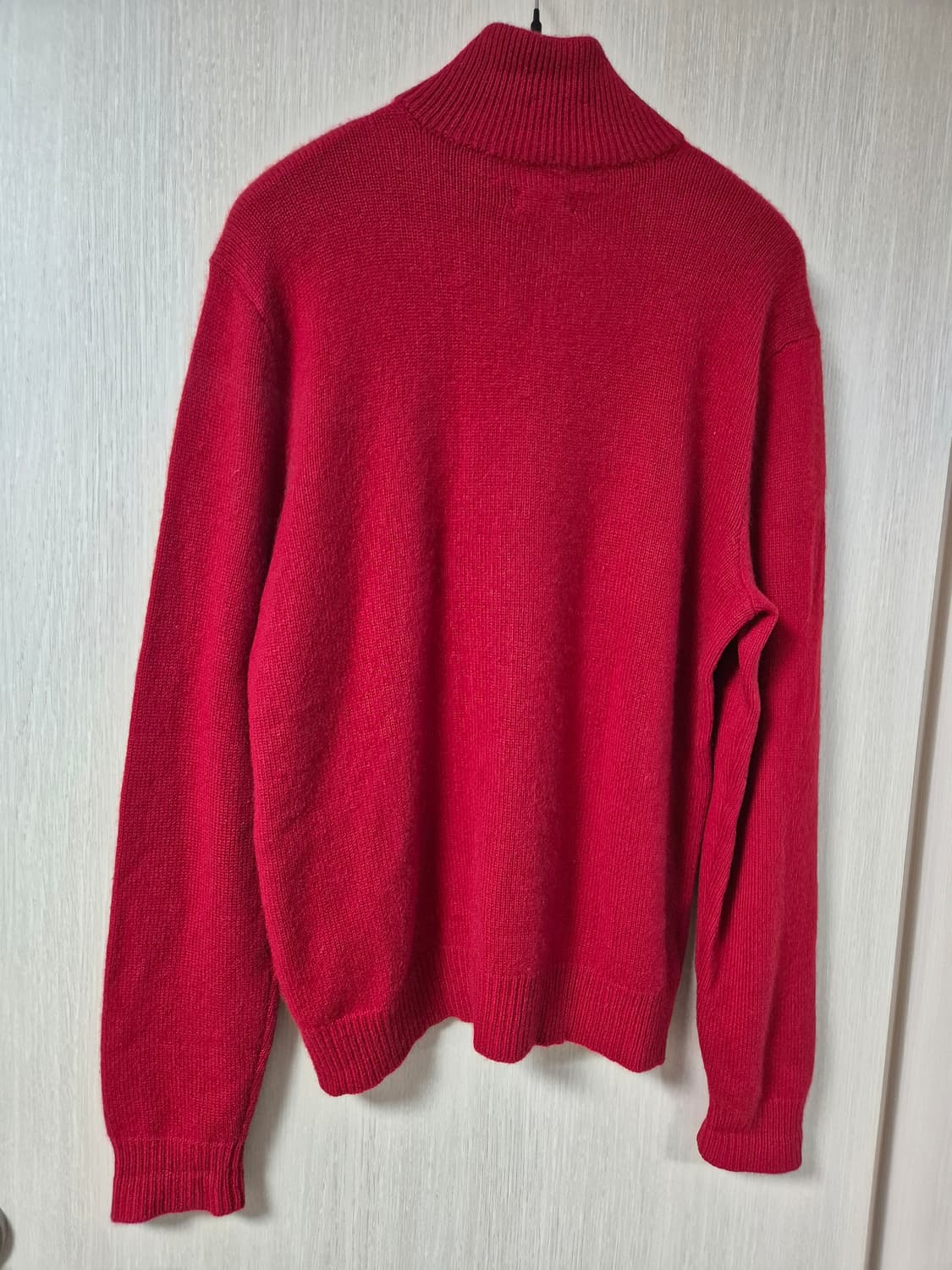 폴로 랄프로렌 캐시미어100프로 하프집업 레드 M 상품이미지2