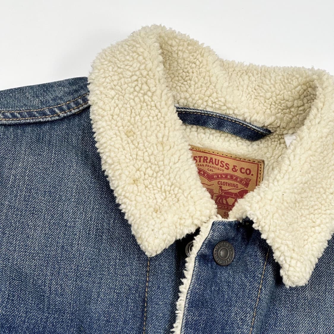 리바이스 오리지널 양털 트러커 데님 자켓 (S) 상품이미지6